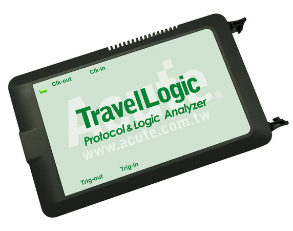 Acute TravelLogic 4000 Series, TL4134E. Use the Acute TravelLogic to capture many complex signals for circuit debugging. TravelLogic is also a good learning tool that assists students in understanding digital timing sequence relationships. Test reports and captured waveforms are easily saved for post capture analysis.