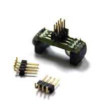 Dediprog Adapter SO8 x4, EM-AD-SOK-BK-8W. The adapter (SO8W) with 2x4 1.27mm male header is used for EM100 &amp; EM100Pro to connect 2x4 1.27mm cable to the SO8W SPI socket soldered on the application board. In this way user does not need to remove the SPI socket from the board and solder a 2x4 1.27mm male header during development