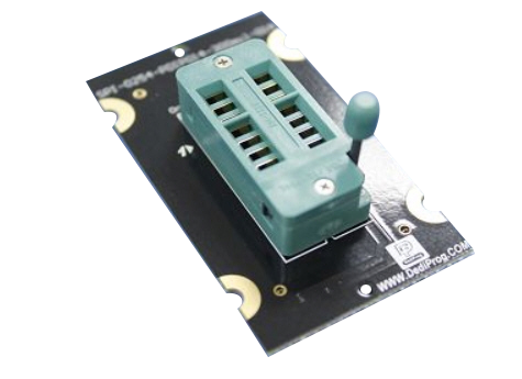 Dediprog SPI 0254 PDIP014 300mil 01A, SPI-0254-PDIP014. DIP 14-pin optentop SPI socket adapter for Dediprog programmers.