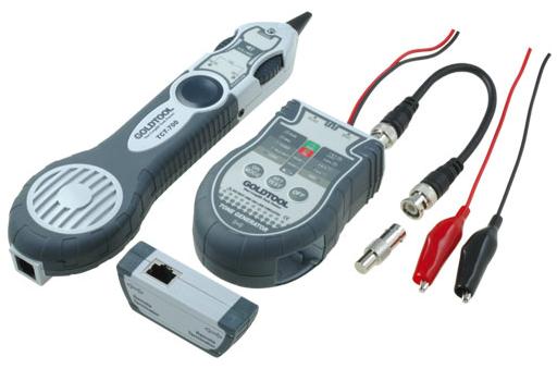 Goldtool TCT-700, TCT-700. A multi-function cable tester for RJ45 LAN, BNC/F coaxial cable, tone generator, talk battery, continuity and 6P2C/4P2C jack test.