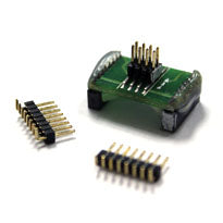 Dediprog Adapter SO16W, EM-AD-SOK-BK-16W. The adapter (SO16W) with 2x4 1.27mm male header is used for EM100 &amp; EM100Pro to connect 2x4 1.27mm cable to the SO16W SPI socket soldered on the application board. In this way user does not need to remove the SPI socket from the board and solder a 2x4 1.27mm male header during development.