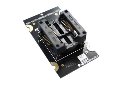 Dediprog SPI 127 SOP016 300mil 01FE, SPI-127-SOP016-300mil-01FE. 16-pin SOP opentop adapter. To be used with Dediprog Programmers.