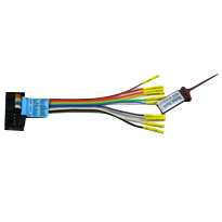 Dediprog Split Cable, EM-SP-CB. The 10-Pin Split Cable has a 10 pin header which can be connected to the Serial Flash Emulator (EM100 or EM100Pro) and SF600 programmer directly. Each individual split cable has a different color and is labelled with the pin name so that they are easy to identify