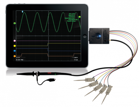 Oscium iMSO-104, iMSO-104. This Award winning iMSO-104 is the first mixed signal oscilloscope designed specifically for the iPhone, iPod touch, &amp; iPad.