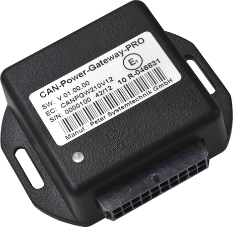 PST CAN Power Gateway PRO, CAN-PWG-Pro. The CAN Power Gateway PRO is a control unit able to transmit any number of CAN bus messages to up to 12 outputs as a power control signal.