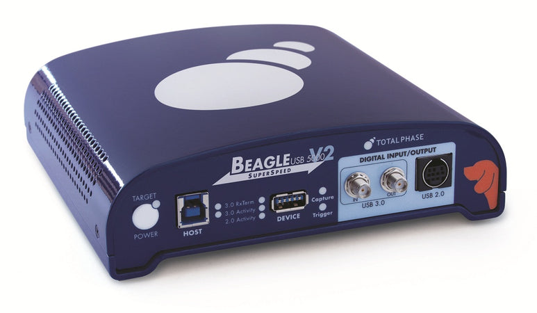 Total Phase Beagle 5000, TP322510. L’analyseur de protocole Beagle USB 5000 v2 Standard compte parmi les analyseurs de protocole pour USB 3.0 les moins chers du marché bien qu’il soit parmi les plus sophistiqués. Vous pourrez, grâce à plusieurs options, le faire évoluer au fur et à mesure que vous besoins le nécessiterons.
