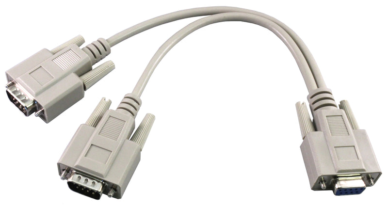 Total Phase CAN Split Cable, TP360410. The CAN Split Cable is a 1 ft cable with 1 DB9-female connector on one end and 2 DB9-male connectors on the other.