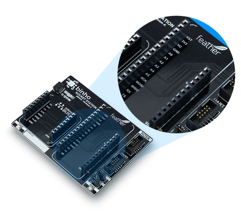 Binho Socket Station | Nova | mikroBUS click, Feather and Qwiic / StemmaQT